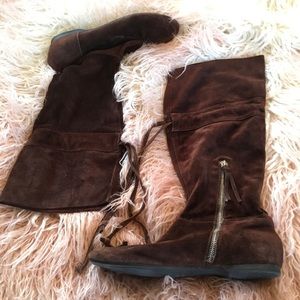 Miu miu Sz 38 slouchy boho brown suede boots